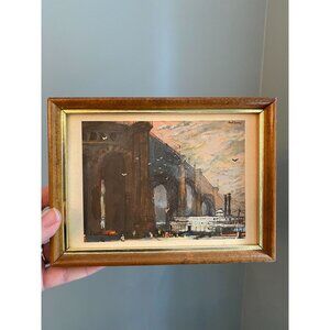 Vintage Fred E. Conway Art Print Eads Bridge 1985 "Portraits of Saint Louis" 7"